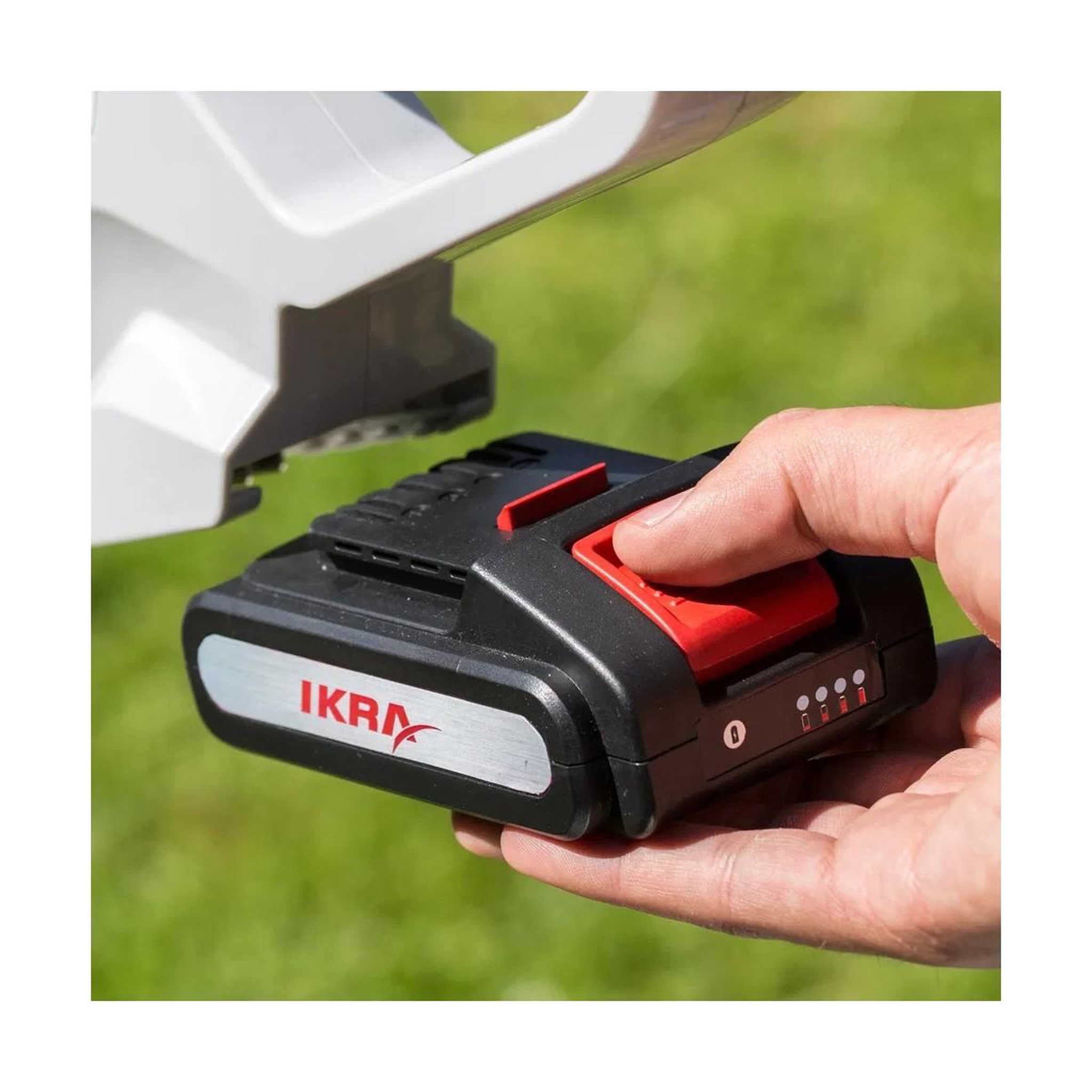 Voir la diapositive 4 : Ikra Batterie de rechange 20v- 2.0 ah lithium puissance 40 wh, légère 360 g, compatible tous outils ikra 20v