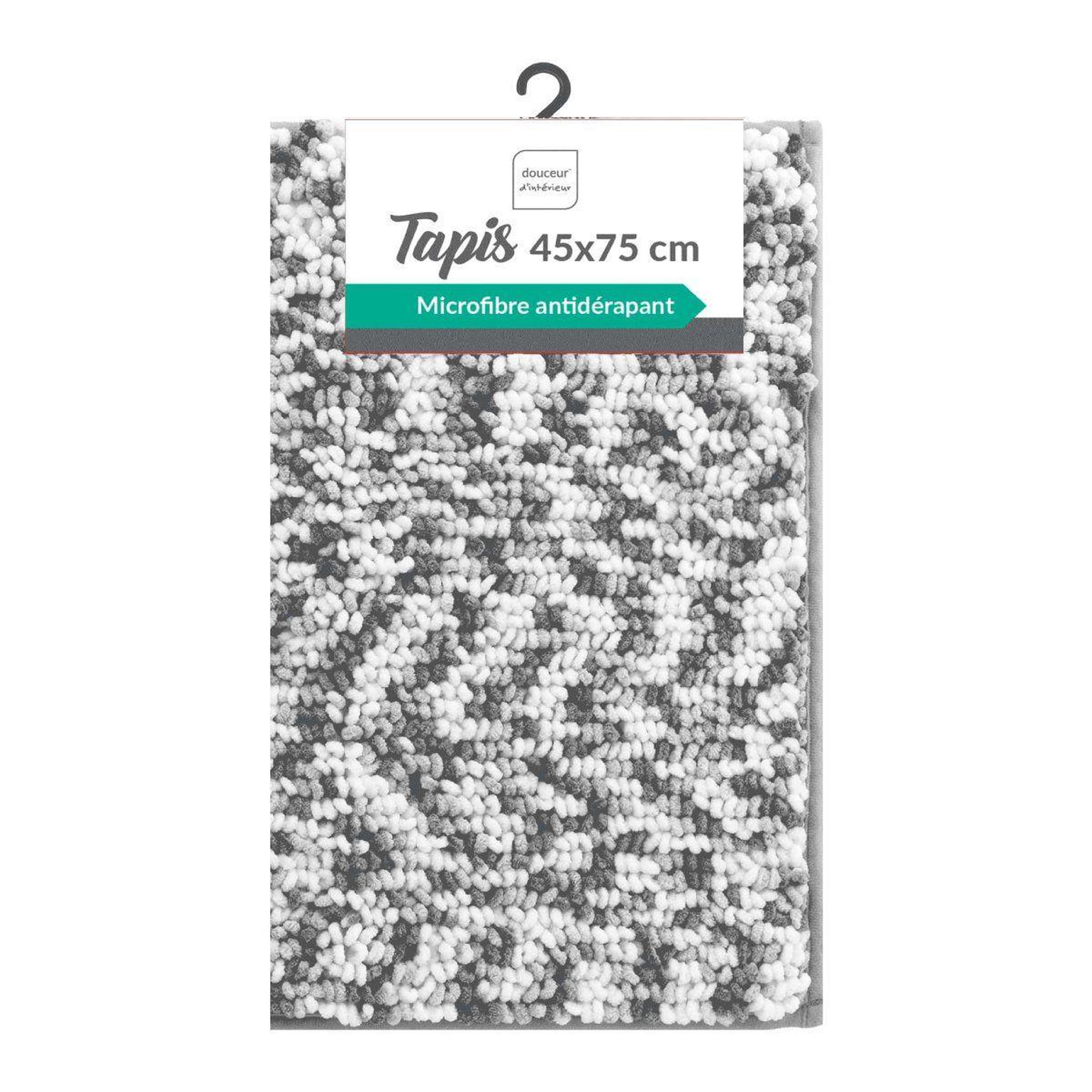 Voir la diapositive 4 : Douceur d'Intérieur Tapis de bain  friza  45x75cm blanc & gris