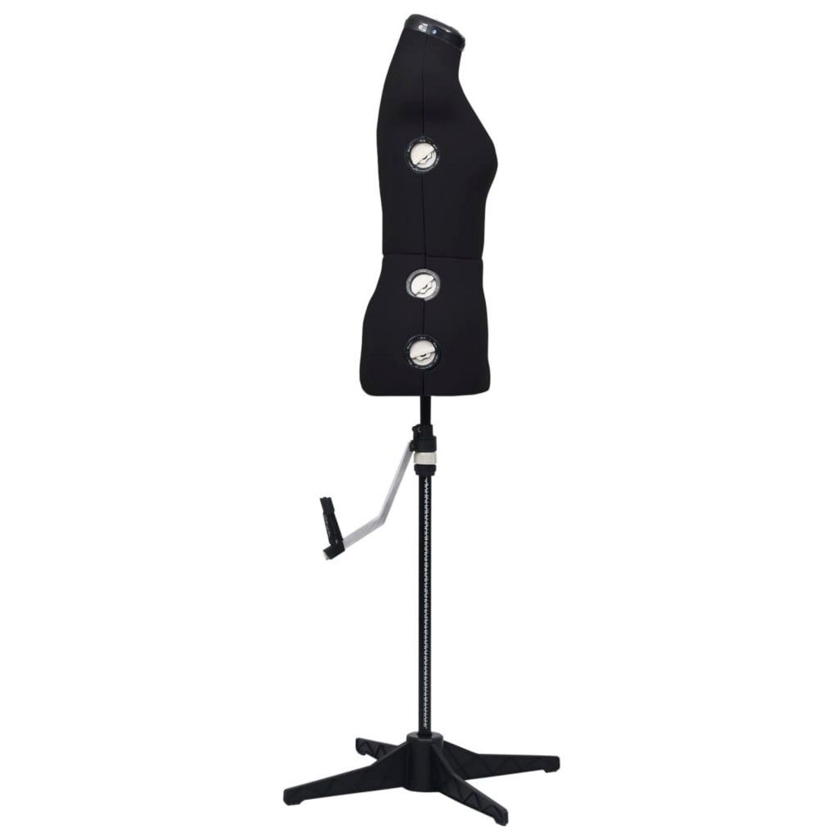 VIDAXL Mannequin de robe ajustable pour femme Noir S Taille 33-40