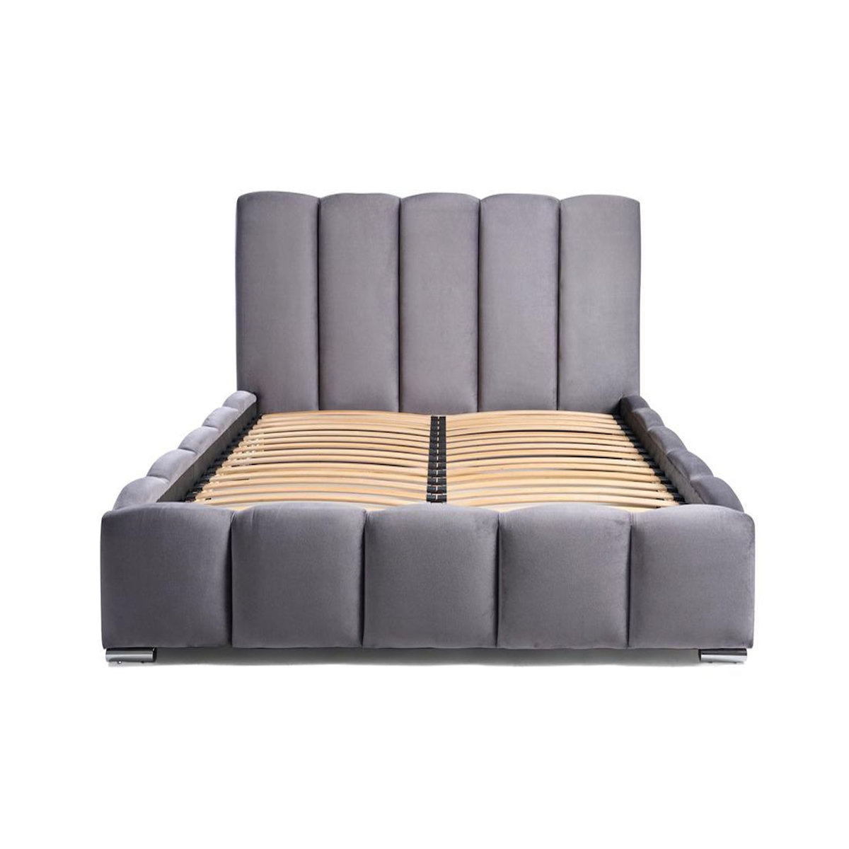 BEST MOBILIER Torreon - lit coffre - 180x200 - sommier inclus - en velours
