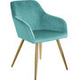 Voir la diapositive 1 : tectake Chaise MARILYN Effet Velours Style Scandinave