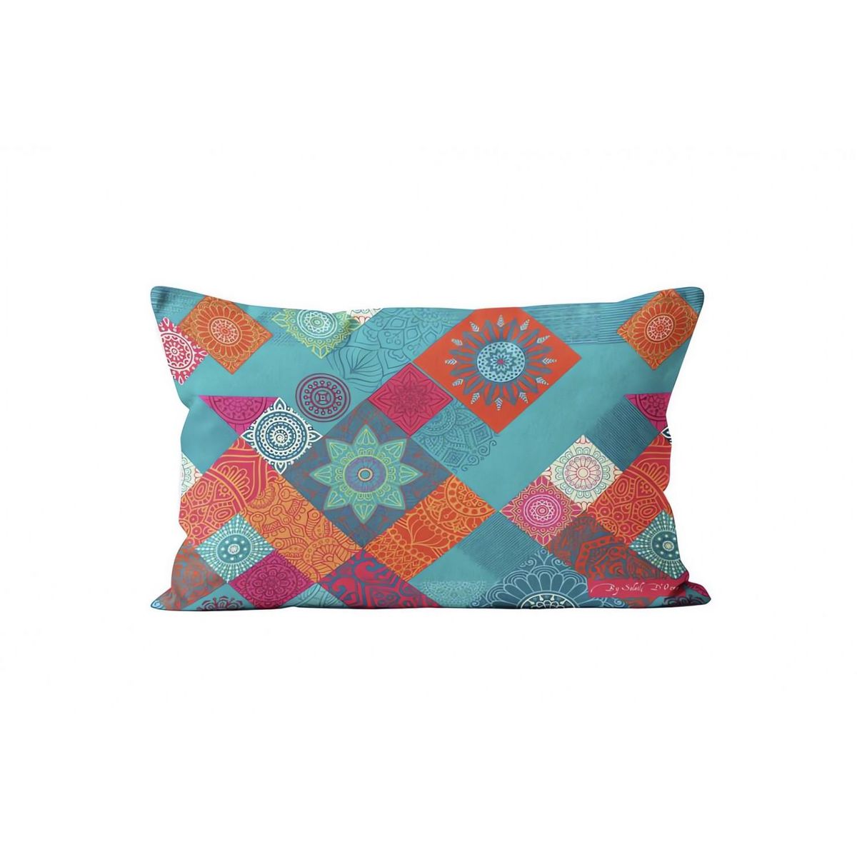 SOLEIL D'OCRE Housse de coussin coton 32x50 cm PATCHWORK, par Soleil d'Ocre