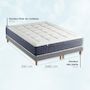 Voir la diapositive 5 : IDLITERIE Ensemble Matelas Ressort 7 zones + Mémoire de forme + Sommier KING STYLE Fabriqué en France