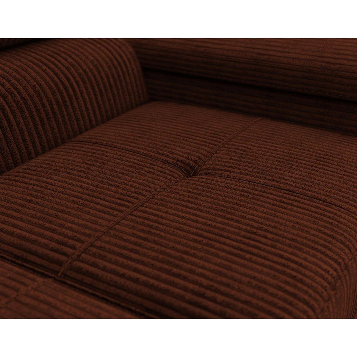 BEST MOBILIER Pablo - canapé droit 2 places avec têtières ajustables - en velours côtelé