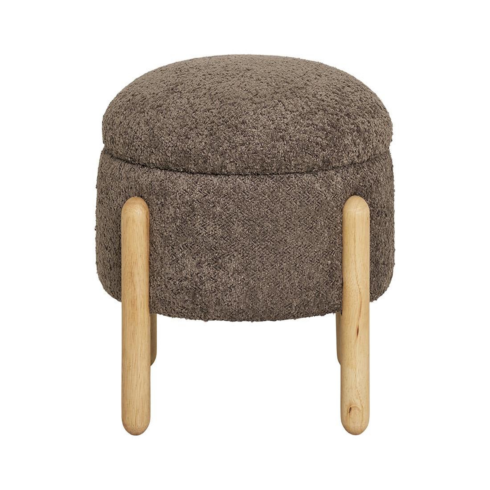 Voir la diapositive 1 : LISA DESIGN Rosie - pouf - en tissu bouclette