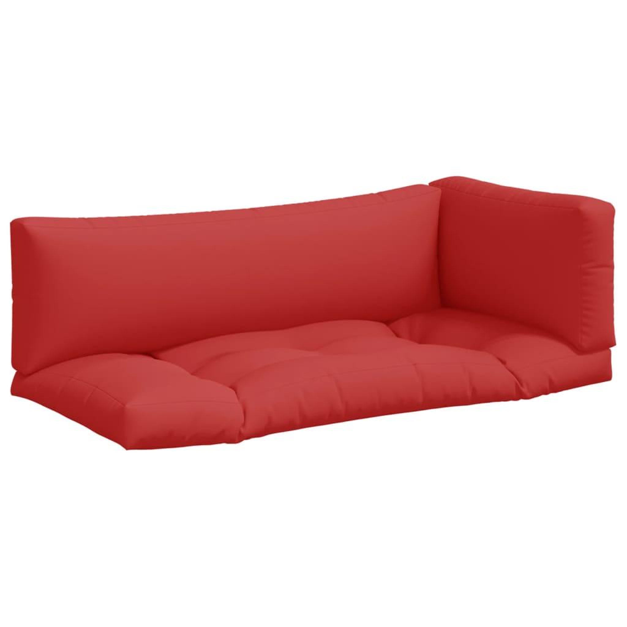 Voir la diapositive 2 : VIDAXL Coussins de palette lot de 3 rouge tissu