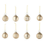 Paris Prix Lot de 40 Boules de Noël  8 Motifs  6cm Doré
