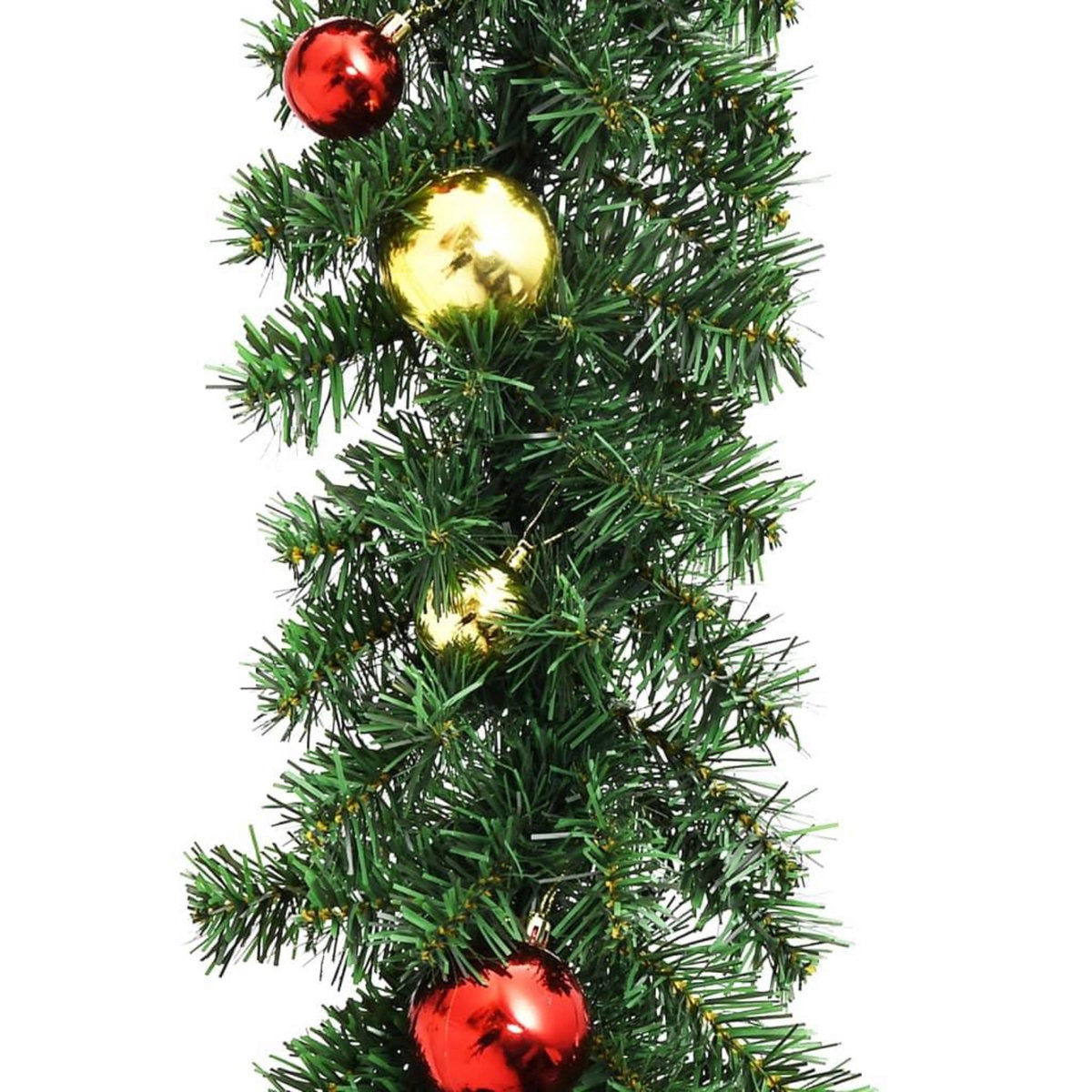 VIDAXL Guirlande de Noël decoree avec boules et lumieres LED 10 m