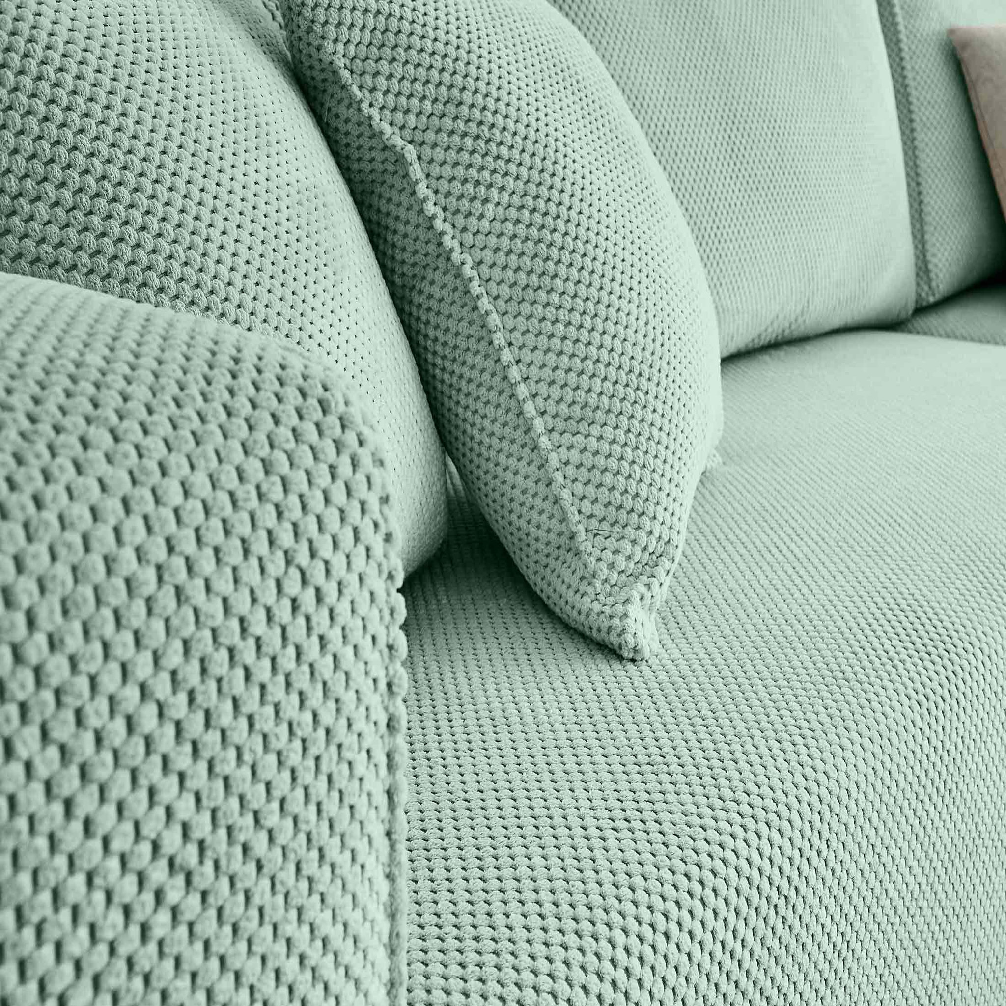 Voir la diapositive 4 : BEST MOBILIER Topaze - canapé d'angle réversible - 4 places - convertible avec coffre - en velours texturé