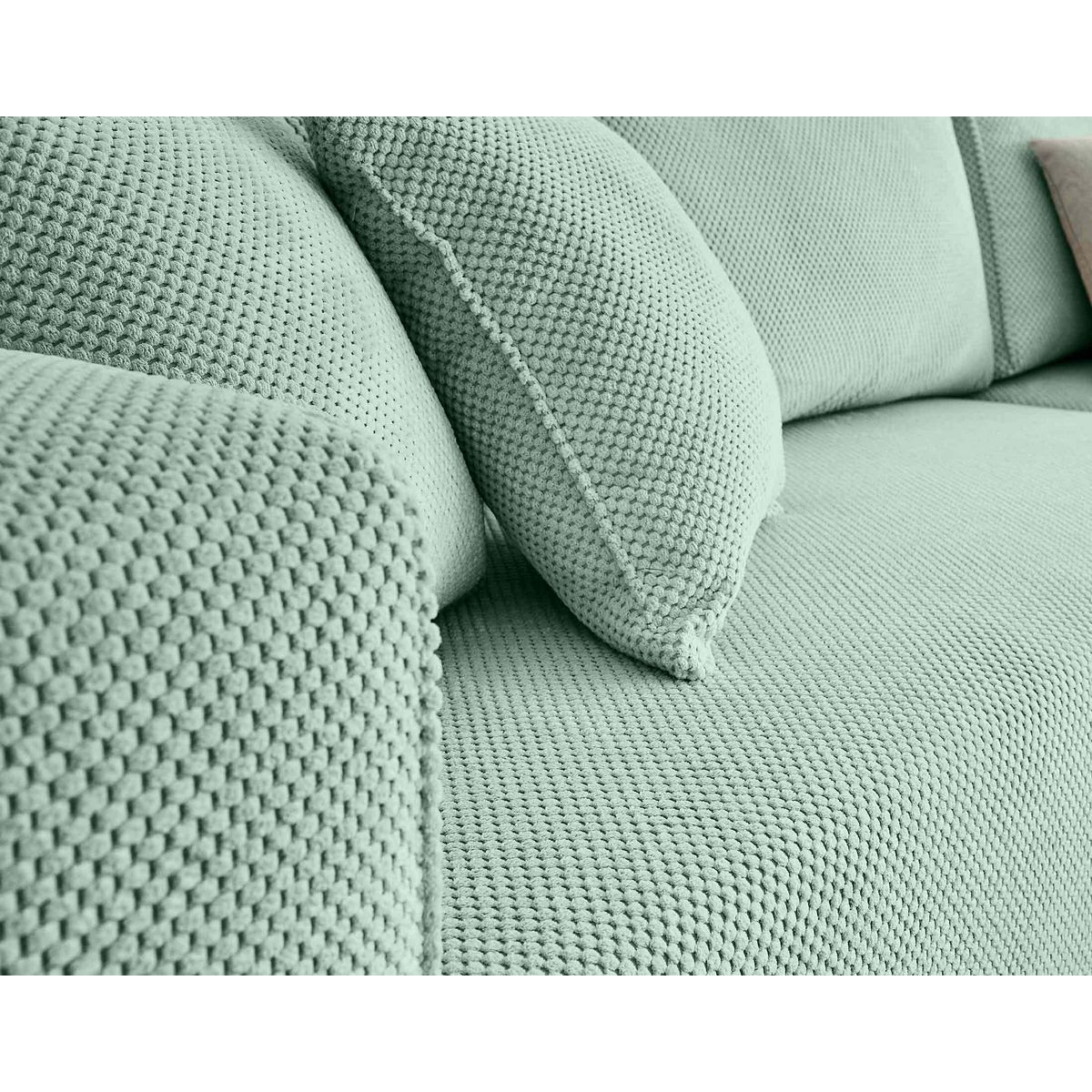 BEST MOBILIER Topaze - canapé d'angle réversible - 4 places - convertible avec coffre - en velours texturé