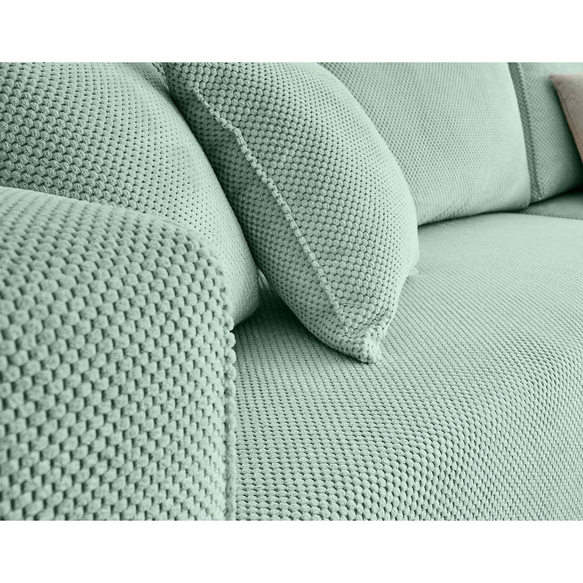 BEST MOBILIER Topaze - canapé d'angle réversible - 4 places - convertible avec coffre - en velours texturé