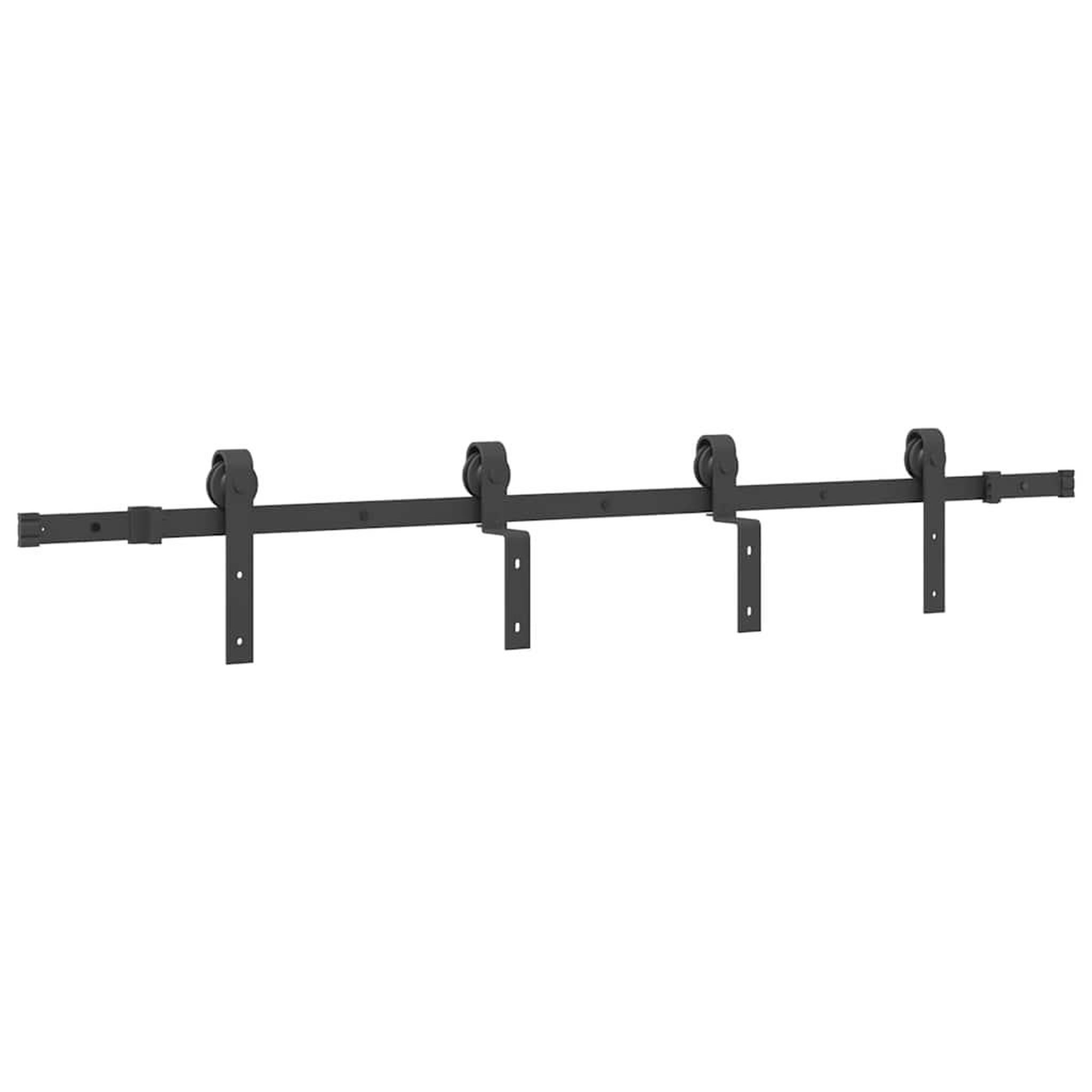 Voir la diapositive 4 : VIDAXL Kit de quincaillerie de porte coulissante 183 cm Acier Noir