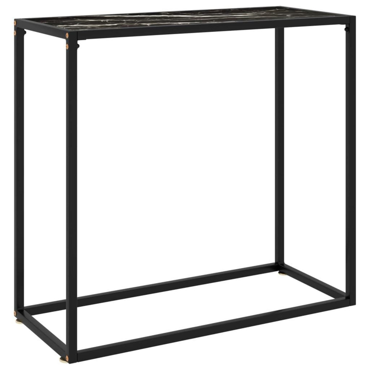 VIDAXL Table console Noir 80x35x75 cm Verre trempe