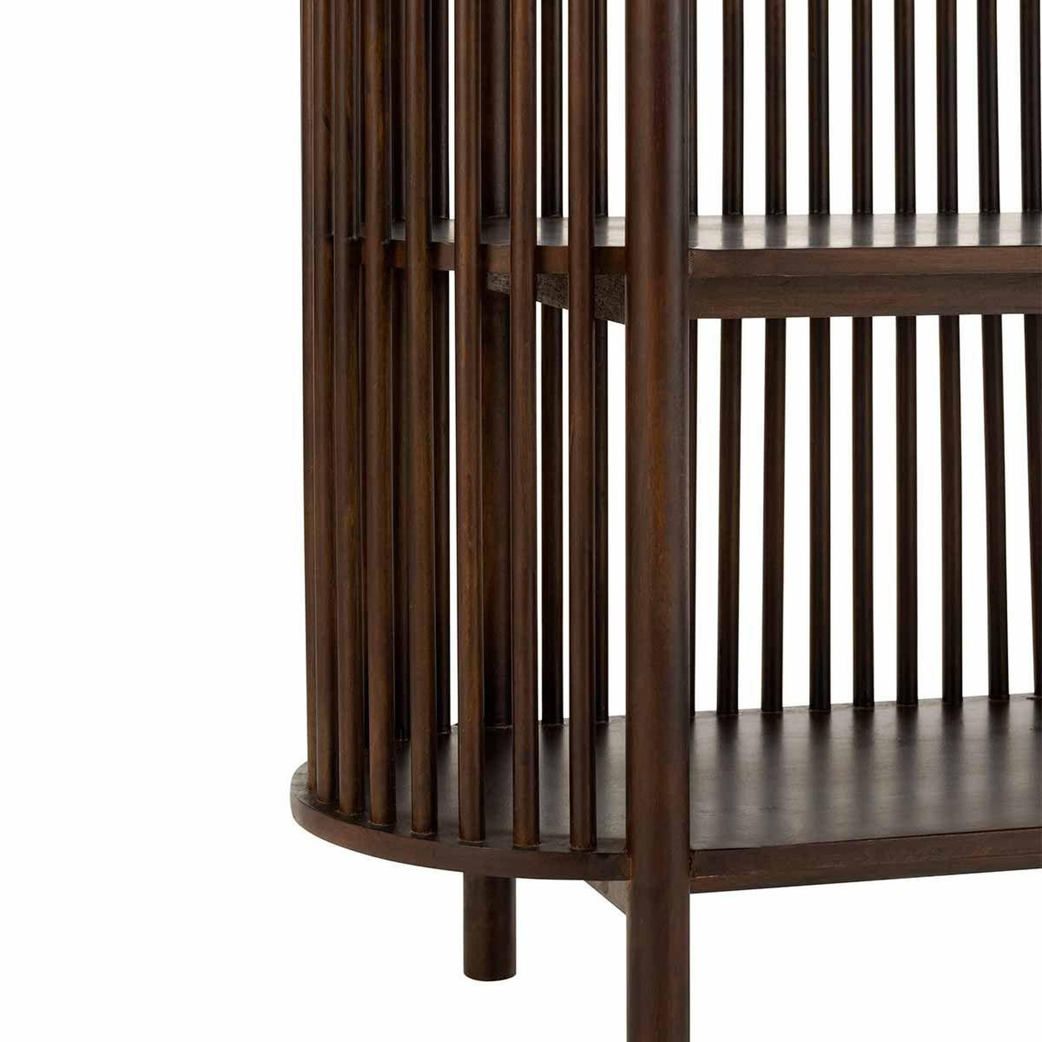 Voir la diapositive 5 : J-LINE Étagère 5 Niveaux en Bois  Gavya  190cm Brun Foncé