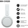 Voir la diapositive 2 : SONY Casque WH-CH520 Blanc
