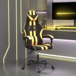 VIDAXL Chaise de jeu Noir et dore Similicuir