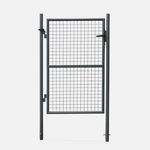 SWEEEK Portillon de jardin en métal, 150x87cm. Coloris disponibles : Gris, Vert