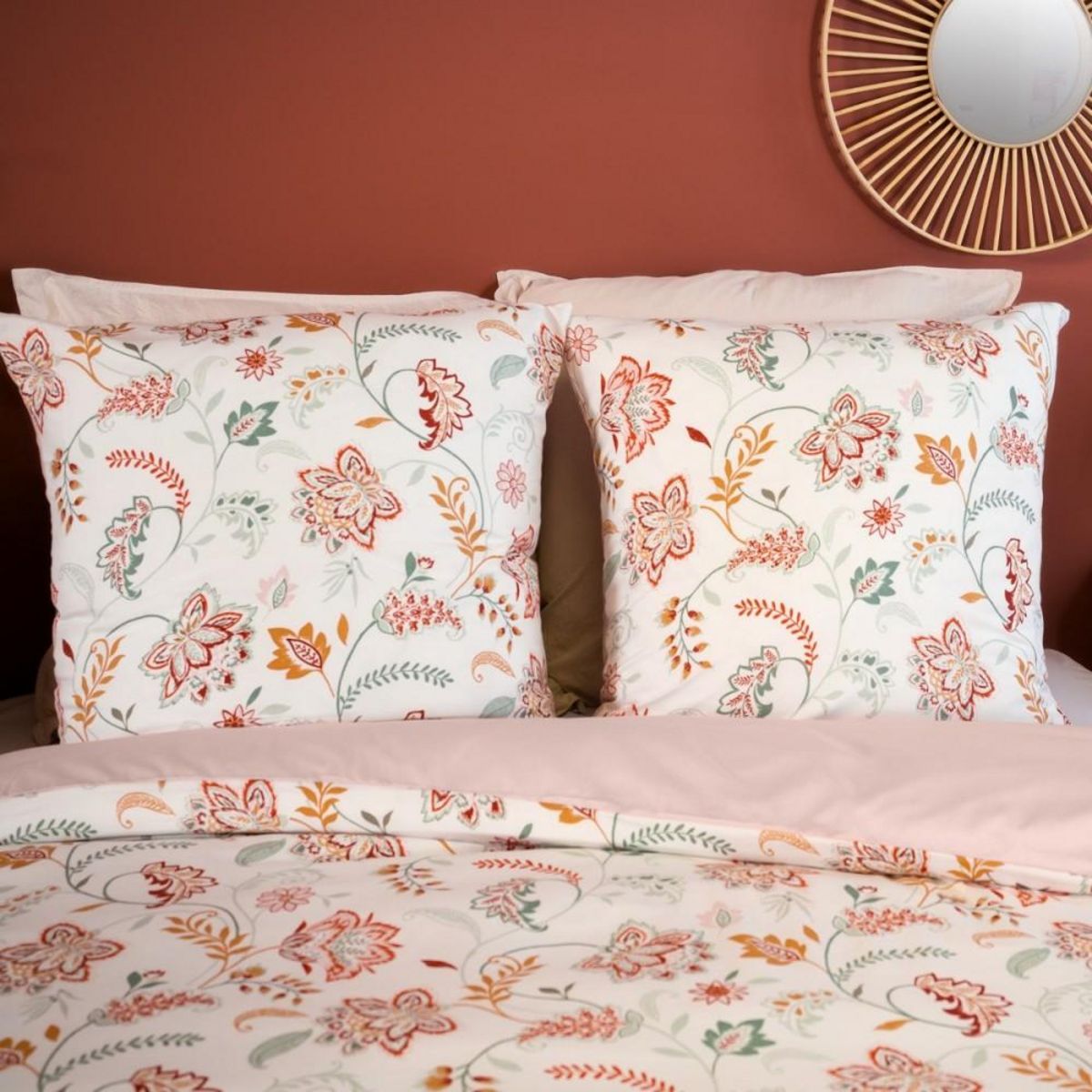 COTE DECO Housse de couette 240x220 ISPANA + 2 taies microfibre