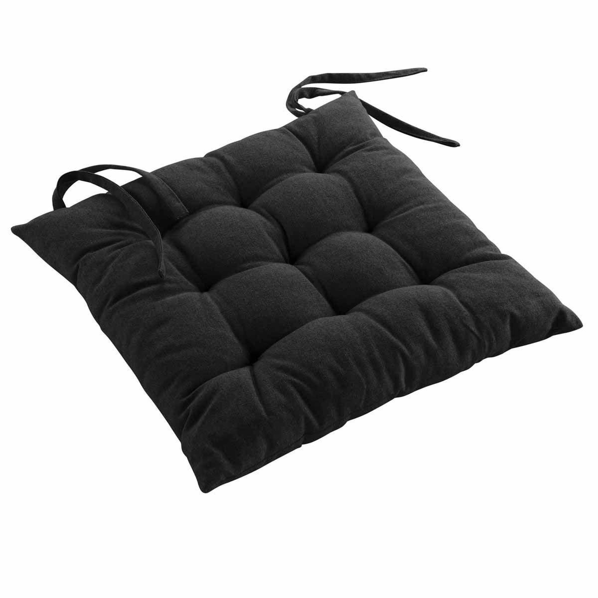 Voir la diapositive 1 : Douceur d'Intérieur Coussin de chaise  mistral  40x40cm anthracite
