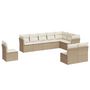 Voir la diapositive 2 : VIDAXL Salon de jardin avec coussins 10 pcs beige resine tressee