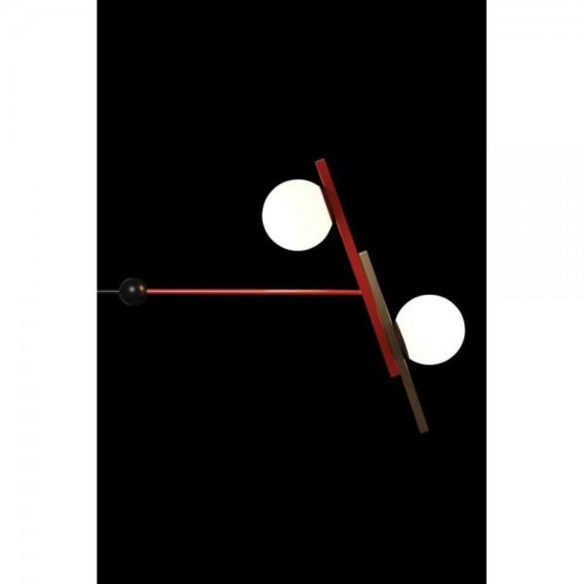 MARKET24 Suspension DKD Home Decor Rouge Noir Doré Blanc (64 x 20 x 120 cm)