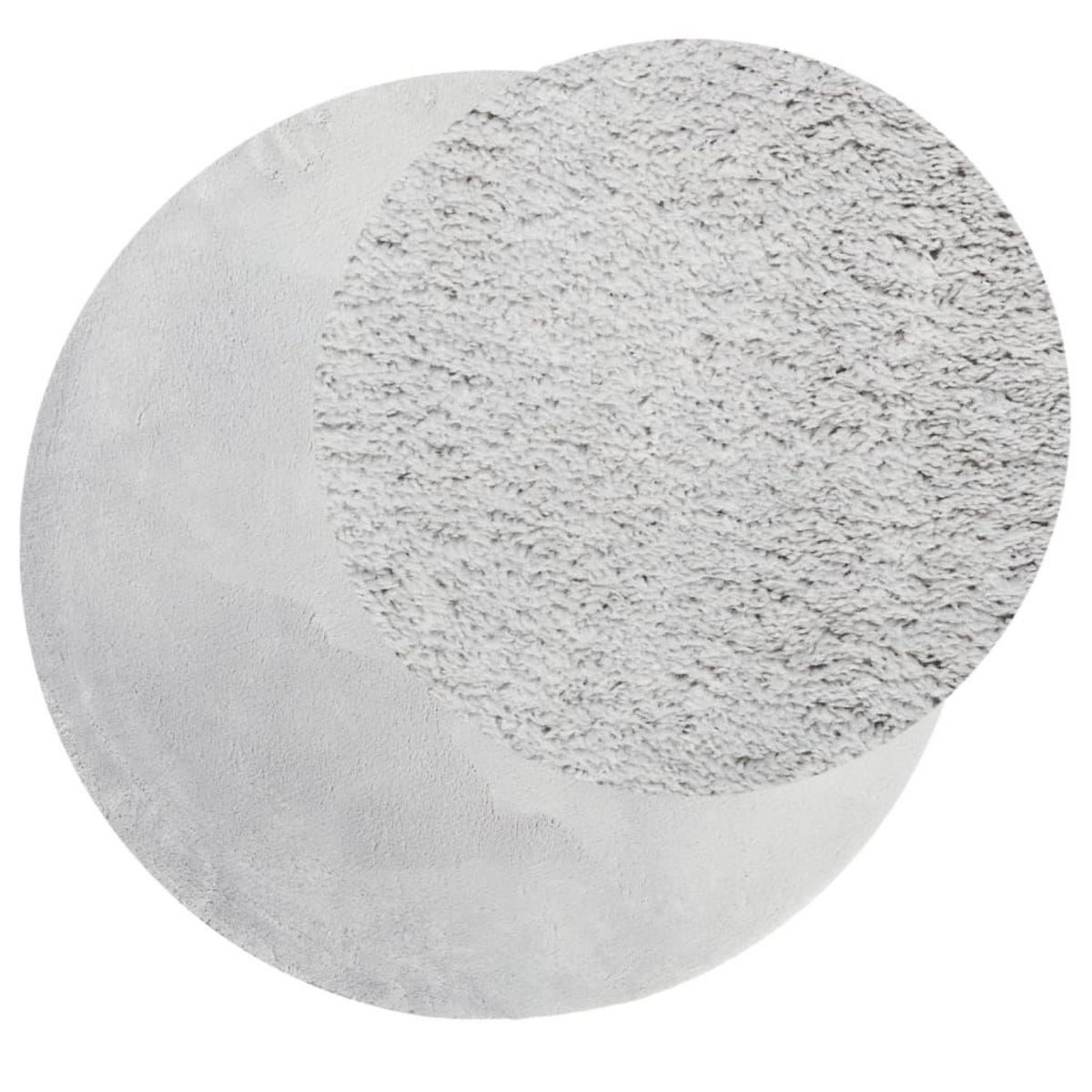 VIDAXL Tapis HUARTE a poils courts doux et lavable gris Ø 100 cm