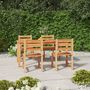 Voir la diapositive 1 : VIDAXL Ensemble a manger de jardin 5pcs Bois de teck massif