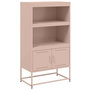 Voir la diapositive 2 : VIDAXL Buffet haut rose 68,5x38,5x123,5 cm acier