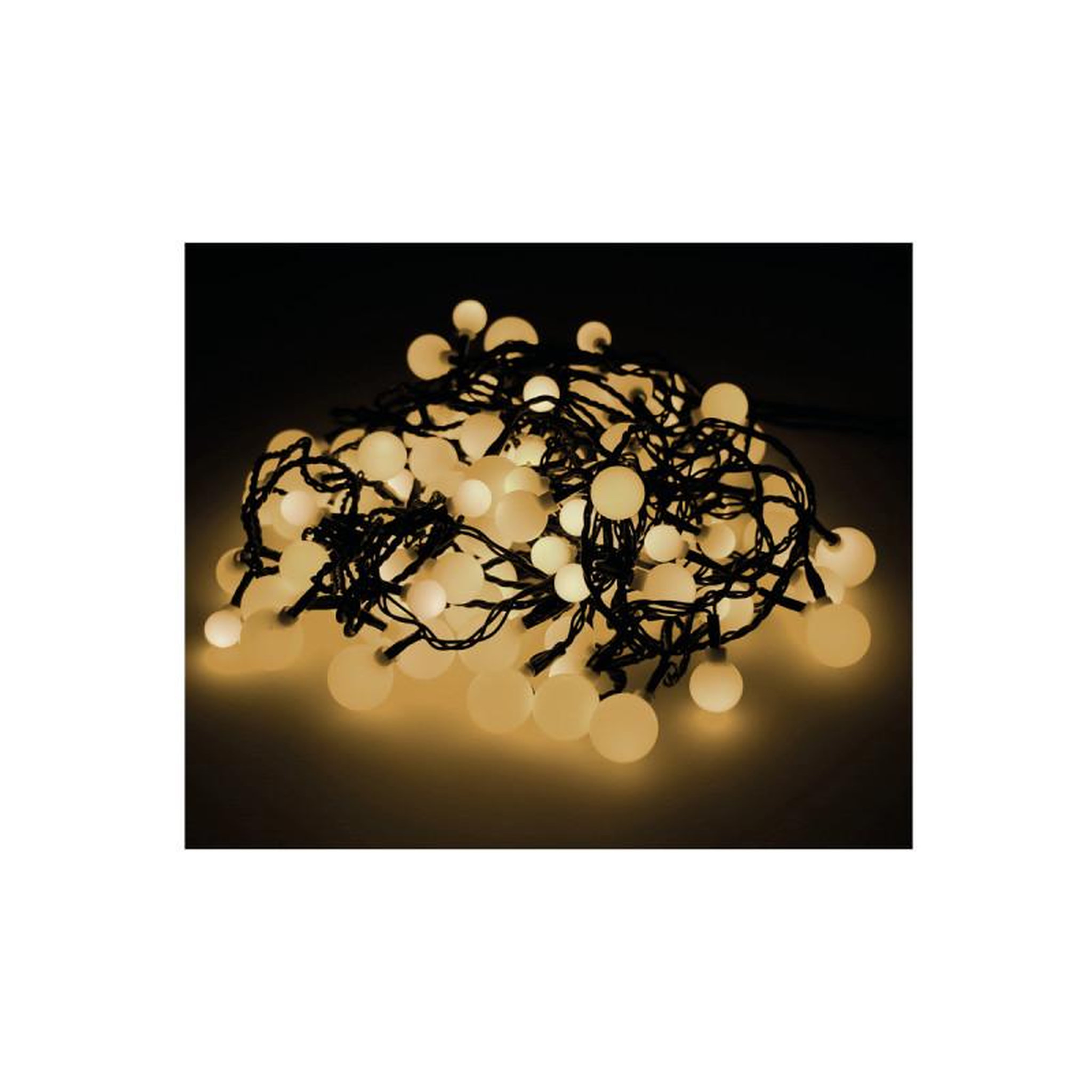 Voir la diapositive 2 : EDM Guirlande lumineuse sphérique EDM - style guinguette - lumière chaude - 120 ampoules LED - 14 m - 7