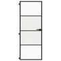 Voir la diapositive 3 : VIDAXL Porte interieure mince noir 76x201,5 cm verre trempe aluminium