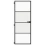 Voir la diapositive 3 : VIDAXL Porte interieure mince noir 76x201,5 cm verre trempe aluminium