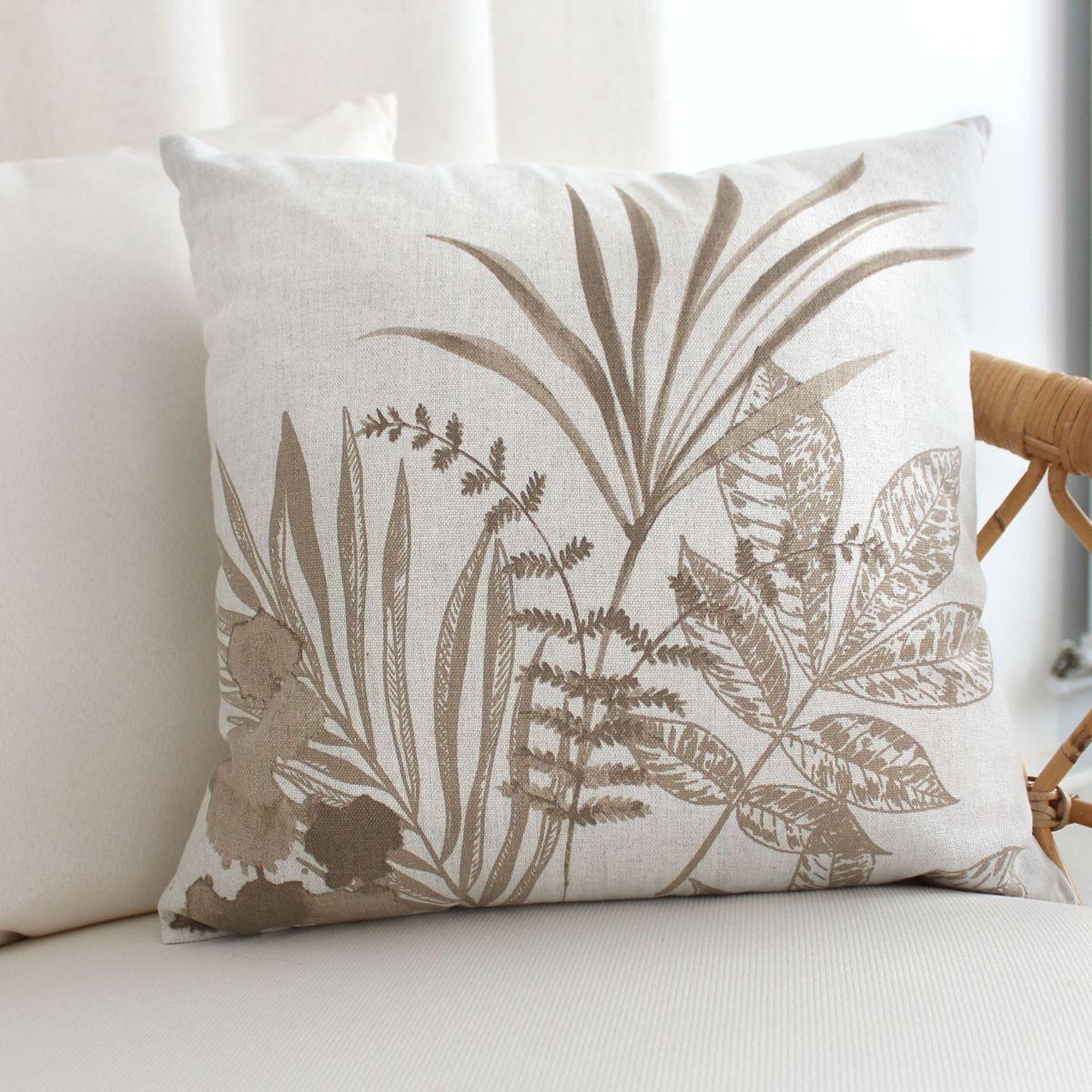 Voir la diapositive 3 : ENJOY HOME Coussin déco à motifs  natura  40x40cm écru