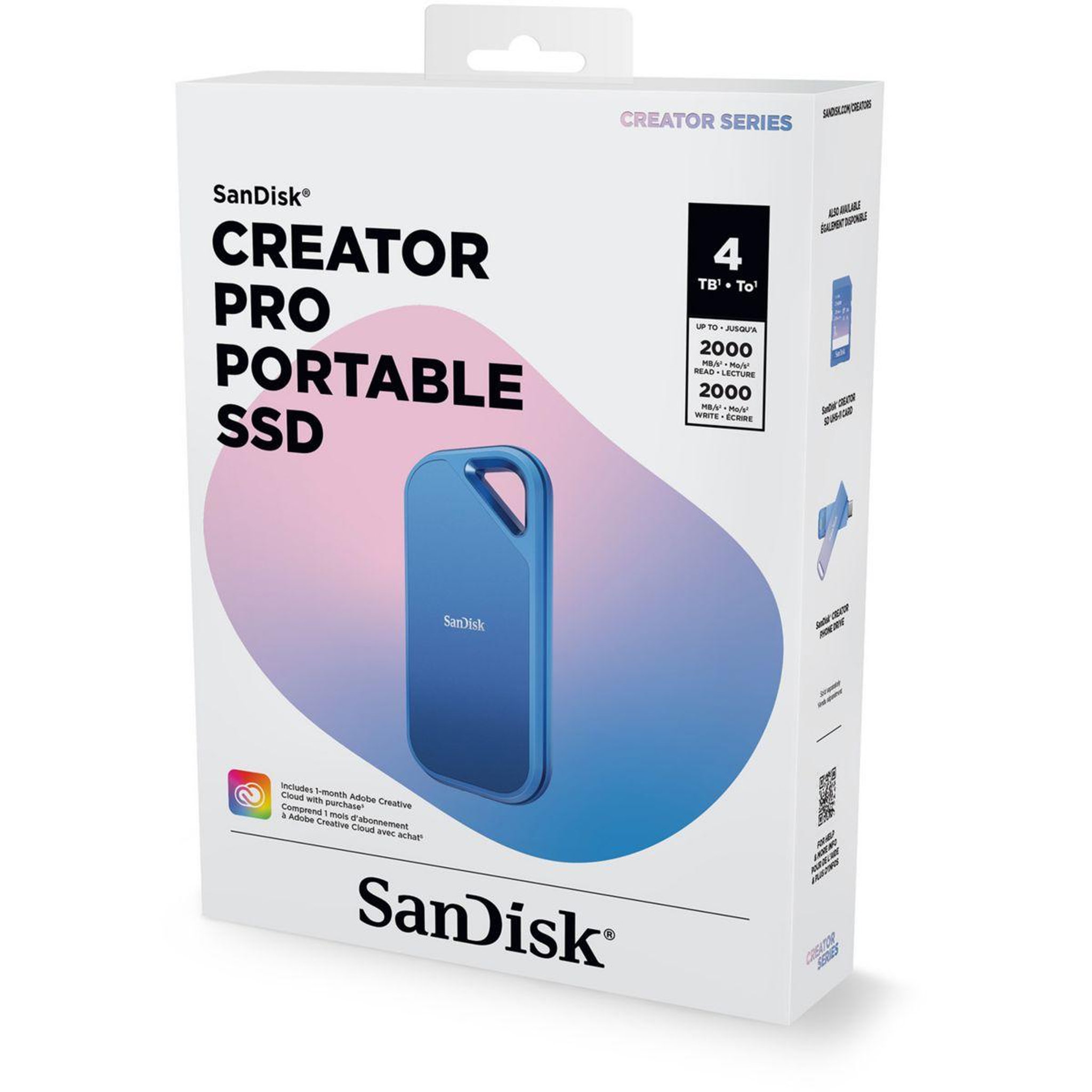 Voir la diapositive 3 : SANDISK Disque dur ssd externe 4to creator pro