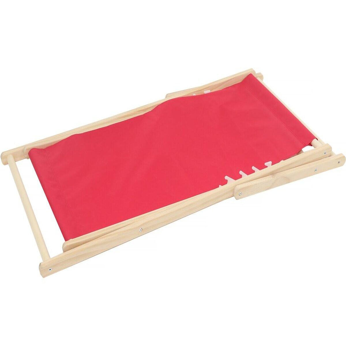 Habitat et Jardin Lot de 2 transat en bois  Chilienne  - 107 x 56.5 x 81 cm - Rouge
