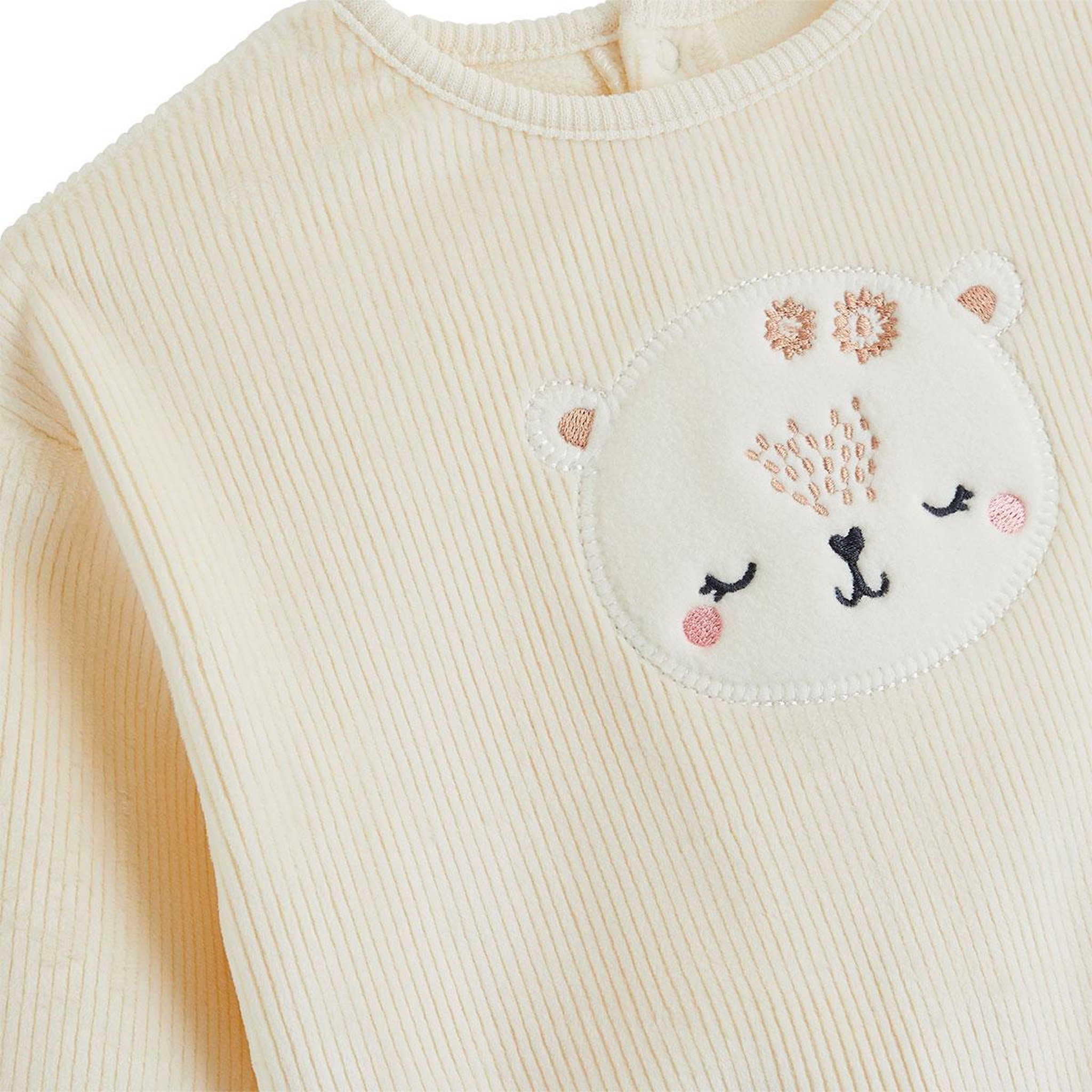 Voir la diapositive 3 : PETIT BEGUIN Sweat-shirt bébé en velours Neige