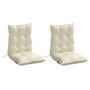 Voir la diapositive 3 : VIDAXL Coussins de chaise a dossier bas lot de 2 creme tissu oxford