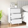 Voir la diapositive 3 : VIDAXL Table de chevet blanc 40x35x70 cm bois d'ingenierie