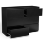 Voir la diapositive 4 : ID MARKET Commode 6 tiroirs TOMI 110 cm bois noir