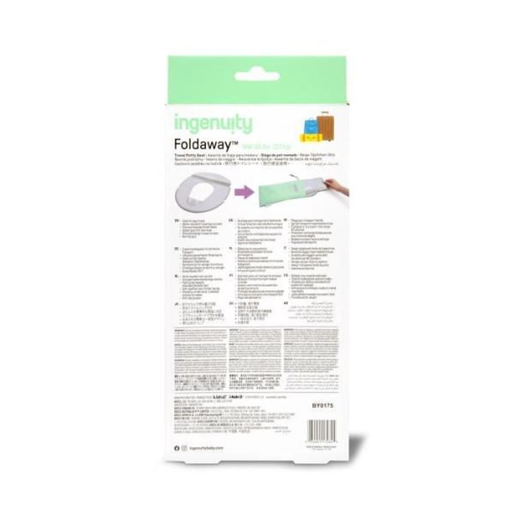 Voir la diapositive 3 : MARKET24 INGENUITY Réducteur de toilette universel nomade enfant, bébé, en voyage ou déplacement. Sac de rangement inclus, pliable