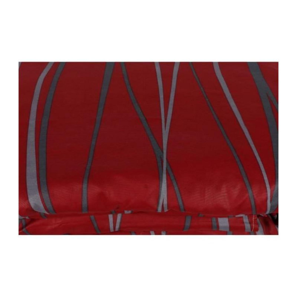 GENERIQUE Parure de lit - 1 housse de couette 220 x 240 cm + 2 taies d'oreiller 60 x 60 cm - 65% coton, 35% polyester - Rouge