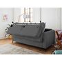 Voir la diapositive 2 : LISA DESIGN Owen - canapé 3 places convertible express couchage quotidien 140 cm matelas 12 cm en velours côtelé