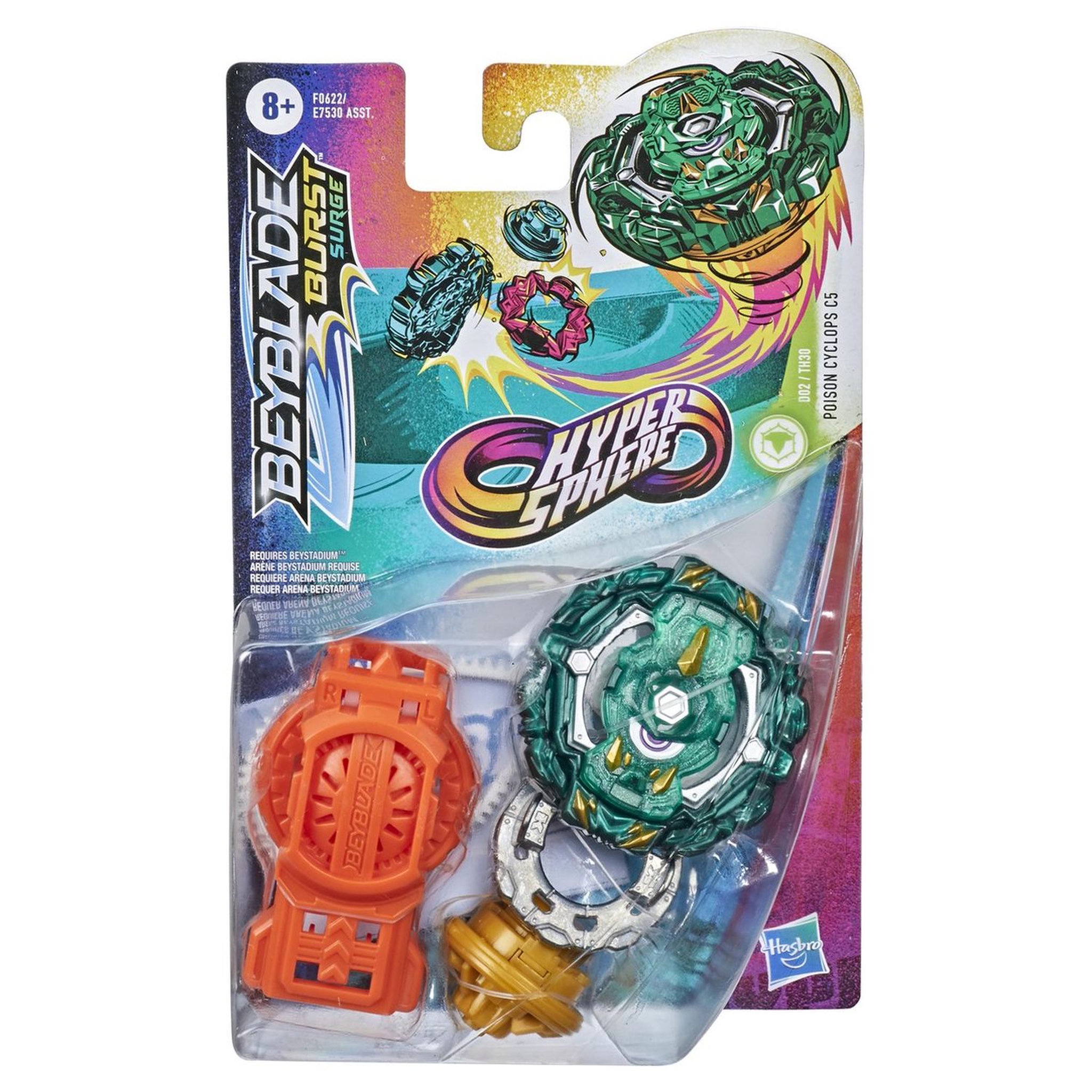 Voir la diapositive 2 : HASBRO Beyblade Burst Rise Hypersphère - Starter Pack Poison Cyclops