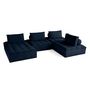 Voir la diapositive 3 : BEST MOBILIER Marisol - canapé panoramique modulable 7 places - velours texturé