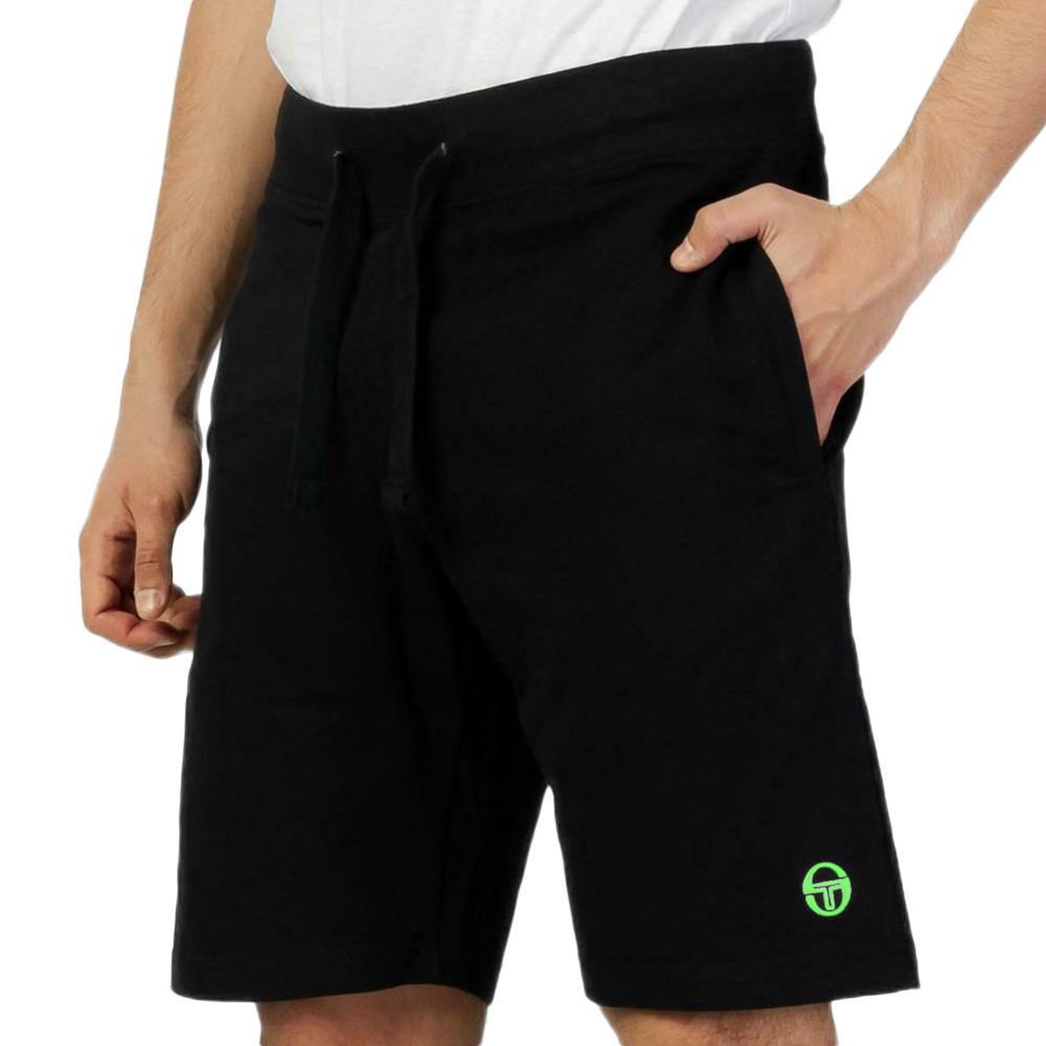 Voir la diapositive 2 : SERGIO TACCHINI Short noir homme sergio tacchini fluo