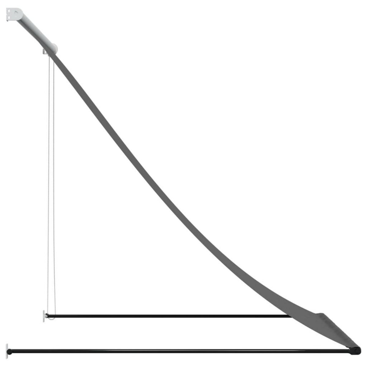 VIDAXL Auvent retractable anthracite 100x150 m tissu et acier