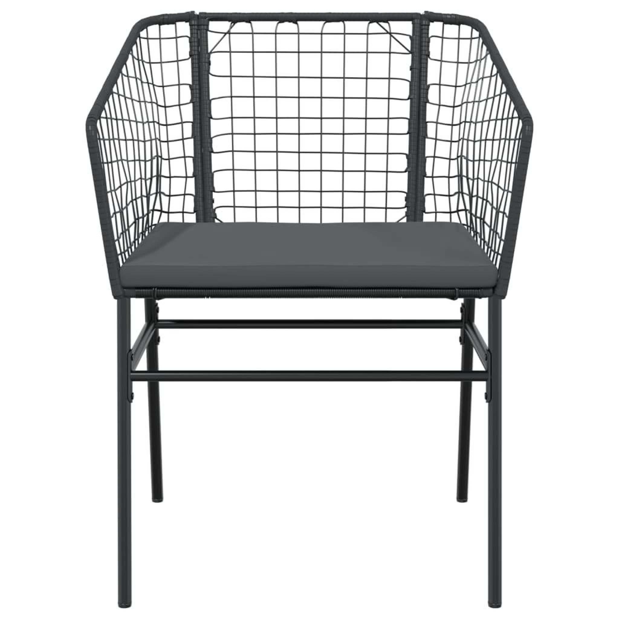 Voir la diapositive 5 : VIDAXL Chaises de jardin lot de 2 avec coussins noir resine tressee