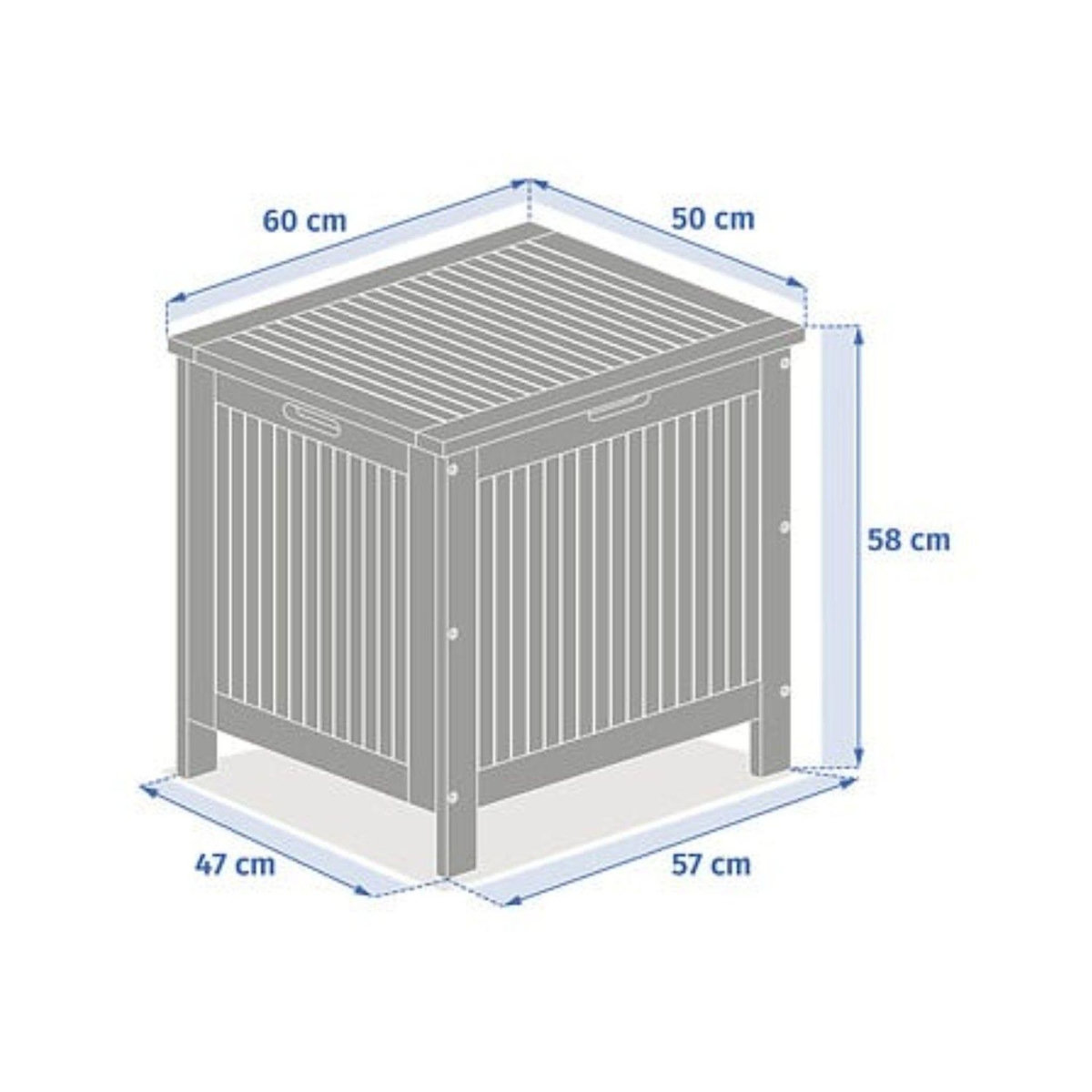 HESPERIDE Coffre de rangement extérieur en acacia LORANA - Marron