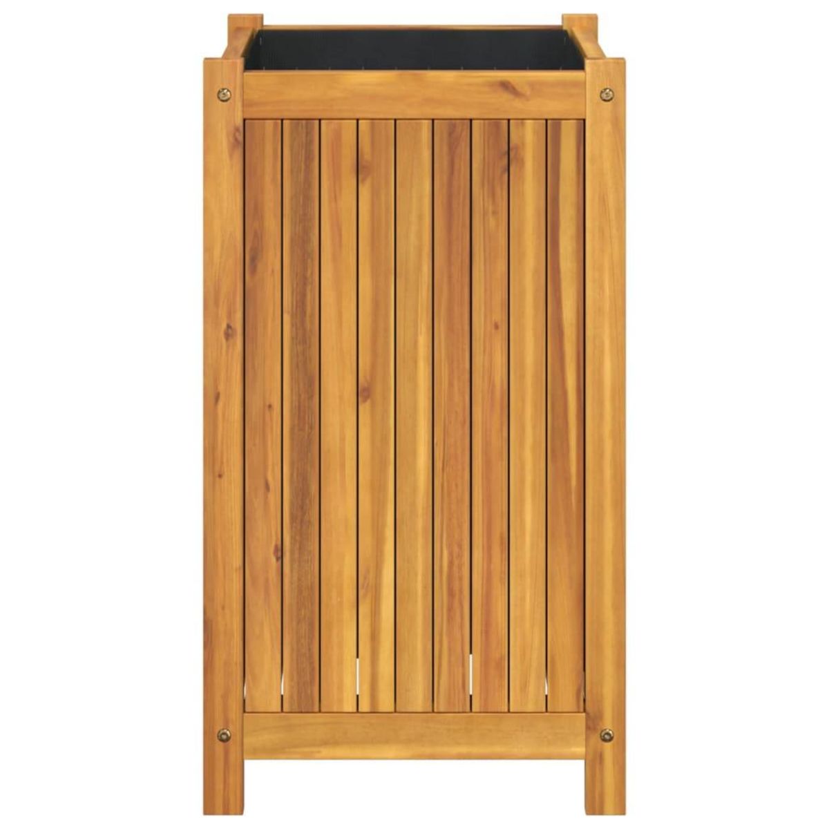 VIDAXL Jardiniere avec doublure 42x42x75 cm bois massif d'acacia