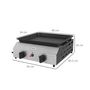 Voir la diapositive 3 : OUTSUNNY Plancha gaz portable antiadhésive 2 brûleurs 4,8 kW surface cuisson 40L x 34l cm acier inox émaillé
