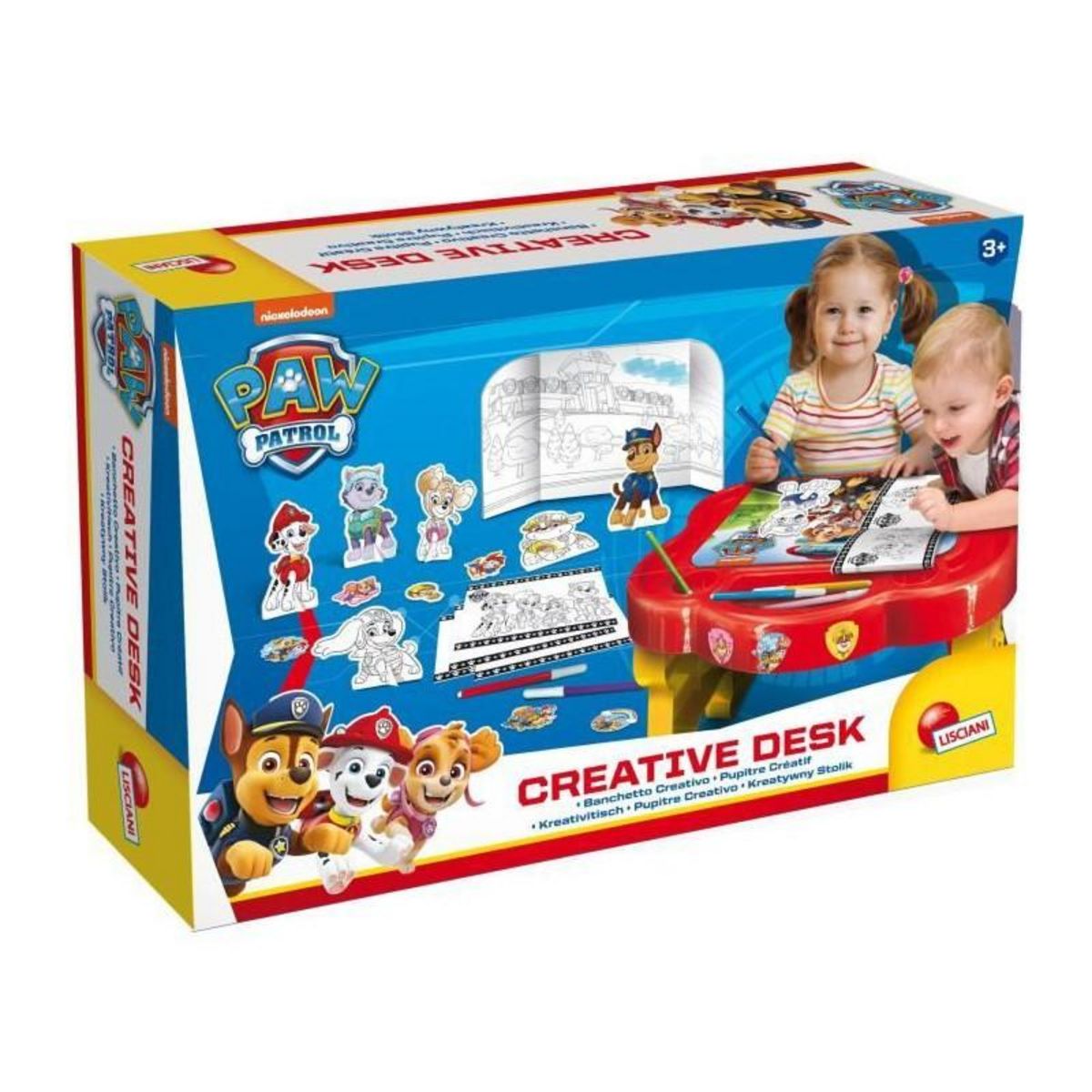 LISCIANI GIOCHI Pupitre créatif - Paw Patrol - jouer et colorier les personnages Paw Patrol - LISCIANI